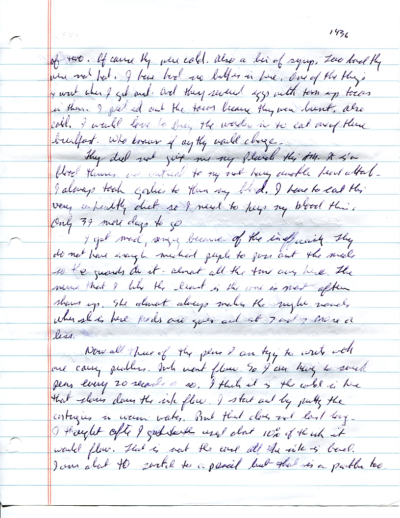 Dr John WorldPeace 2008 Prison Journal